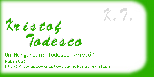 kristof todesco business card